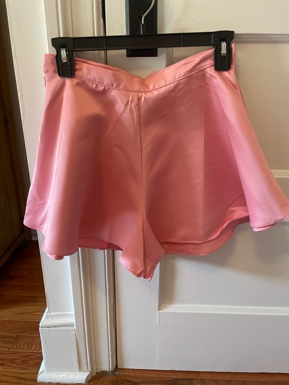 SHEIN Satin Flared Pink Skort Shorts